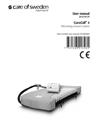 User manual 2014-09-29 ®  CuroCell 4 Alternating pressure system Item number user manual: 95-001044  