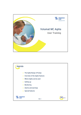 Volumat MC Agilia Clinical User Training Guide March 2010