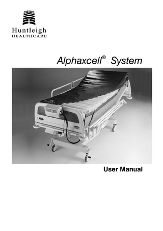 Huntleigh  H E A LT H C A R E  ®  Alphaxcell System  User Manual  