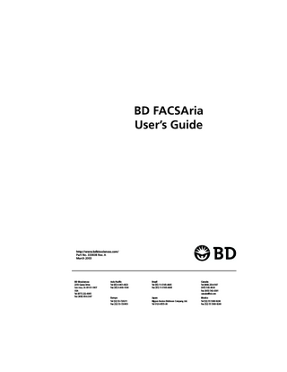 FACAAria Users Guide Rev A March 2003