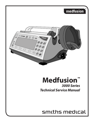 Medfusion Model 3000 Series Technical Service Manual Rev B March 2008