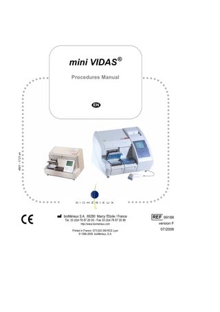 mini VIDAS Procedures Manual ver F July 2008
