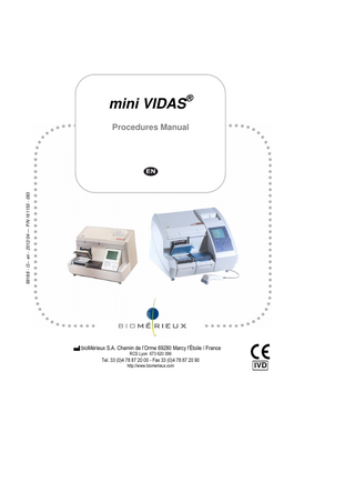 mini VIDAS Procedures Manual ver G April 2012