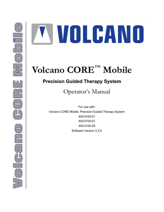 Volcano CORE Mobile Operators Manual sw ver 3.3.X June 2013