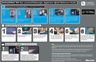 DUPLOSPRAY MIS Quick Reference Guide April 2012