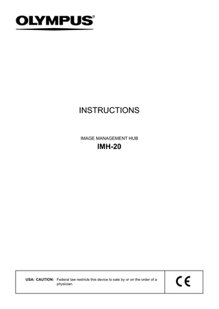 IMH-20 IMAGE MANAGEMENT HUB Instructions July 2011