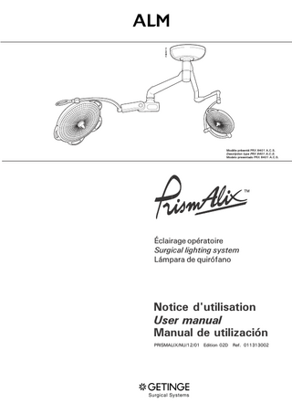 Prismalix PRX 8401 A.C.S User Manual Edition 02D