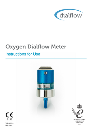 Oxygen Dialflow Meter Instructions for Use May 2014