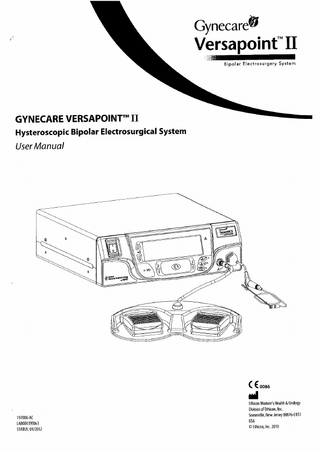 VERSAPOINT II User Manual Jan 2012