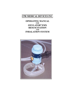 OXYLATOR EMX Operating Manual Vol 1 Jan 2002
