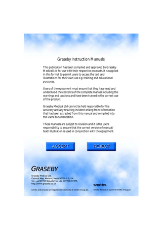 Graseby 3300 PCA Pump Instruction Manual Aug 2002