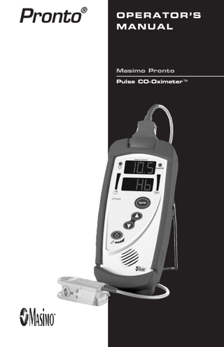 Pronto Pulse CO-Oximeter Operators Manual Dec 2011