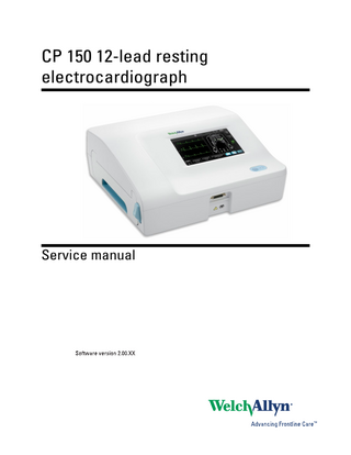 CP 150 12-lead resting electrocardiograph  Service manual  