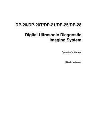 DP-20 series Basic Operation Manual Ver 1.0