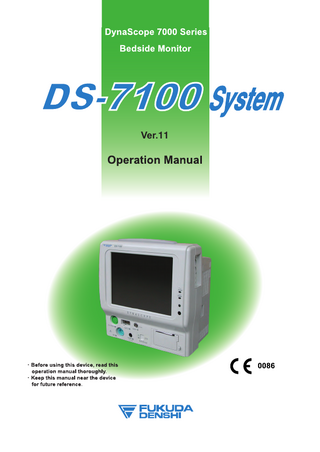DynaScope DS-7100 System Operation Manual Ver.11 Sept 2012