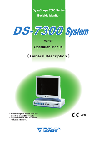 DynaScope DS-7300 System Operation Manual Ver.07 Oct 2009