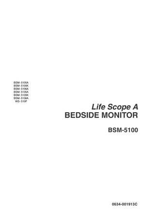 Life Scope A BSM-5100 series Service Manual