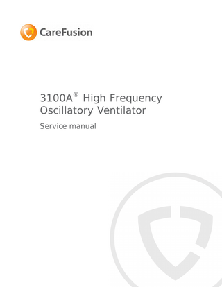 ®  3100A High Frequency Oscillatory Ventilator Service manual  
