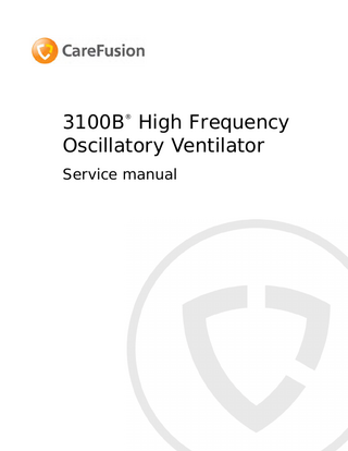 CareFusion 3100B Service Manual Rev J