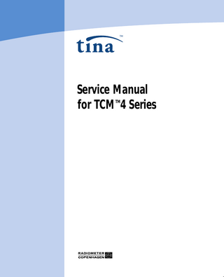 TM  Service Manual for TCM 4 Series TM  