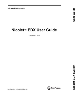 Nicolet EDX User Guide Rev 00 Dec 2010