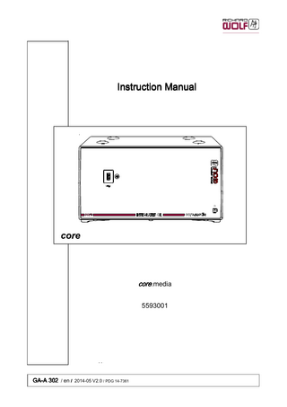 Instruction Manual  core.media 5593001  GA-A 302 / en / 2014-05 V2.0 / PDG 14-7361  