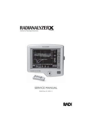 RADIANALYZERX Service Manual Rev 02 Nov 2005