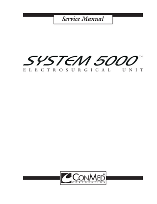 System 5000 Service Manual with Schematics Rev R Jan 2008