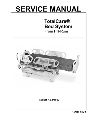 TotalCare Bed System P1900 Service Manual Rev 1